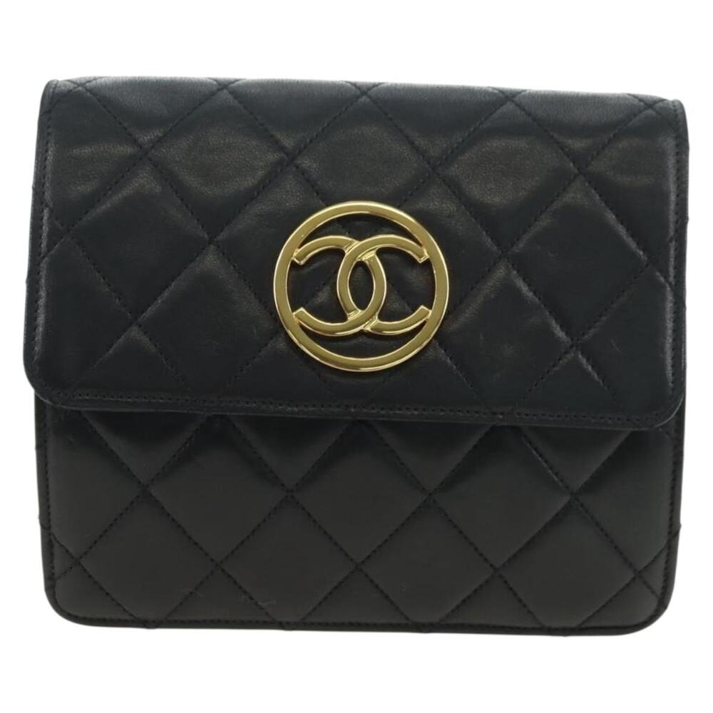 Chanel Matelasse Chain Shoulder Bag Black